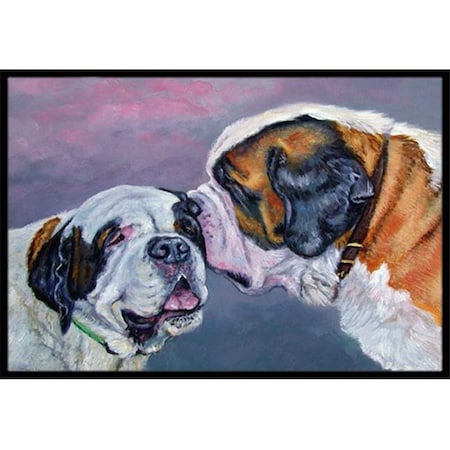 Carolines Treasures Carolines Treasures 7332MAT Saint Bernard Whisperear Indoor & Outdoor Mat; 18 x 27 in. 7332MAT